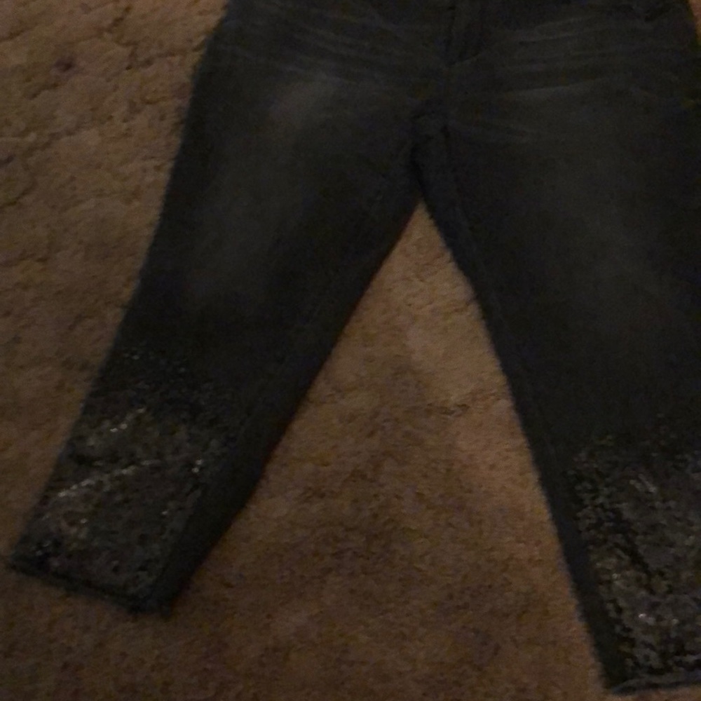Black sequin jeans